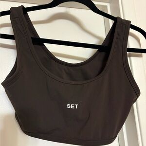 Women's SET Active AirLuxe Dark Brown Sports Bra